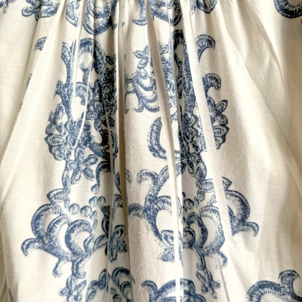 ESPRESSO Y2K Babydoll Tank Top L Lace Blue Floral Camisole Boho Cottage Fairy - Picture 9 of 12